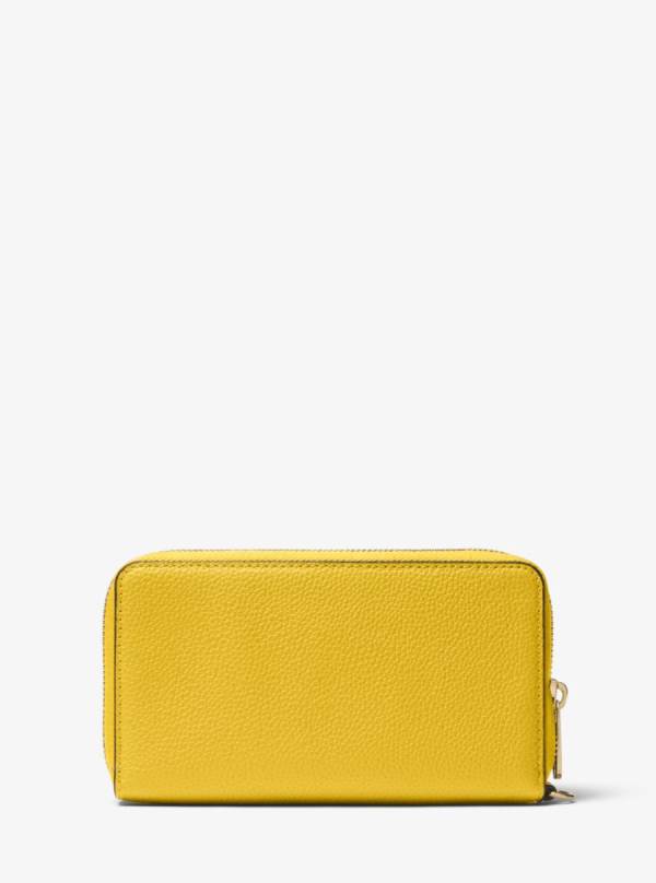 Damske Penazenky Michael Kors Large Leather Smartphone Wristlet Zlate Žlté - Doplnky Michael Kors Akcia | VGEBA-5194
